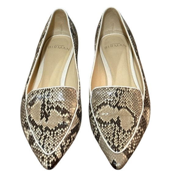 EUC - Alexandre Birman Snakeskin Slip On Flats Shoes Size 36 - Picture 3 of 4